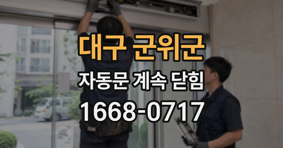 대구 군위군 자동문 계속 닫힘