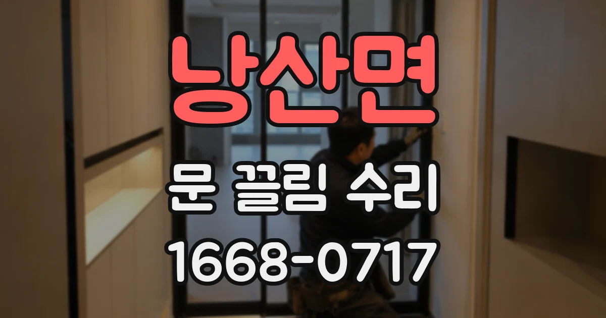 낭산면 문 끌림 수리
