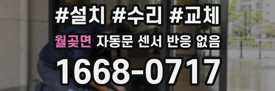 월곶면 자동문 센서 반응 없음