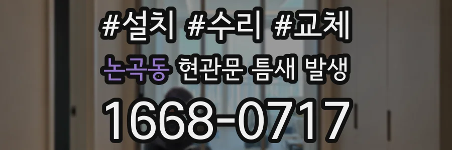 논곡동 현관문 틈새 발생