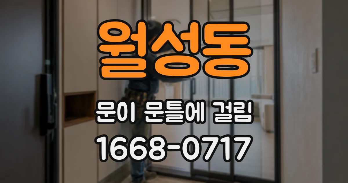 월성동 문이 문틀에 걸림
