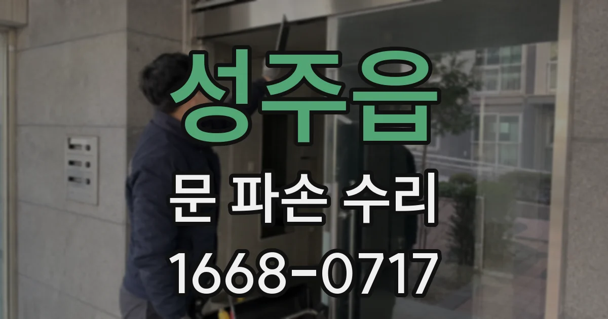 성주읍 문 파손 수리