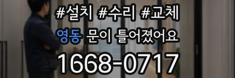 영동 문이 틀어졌어요