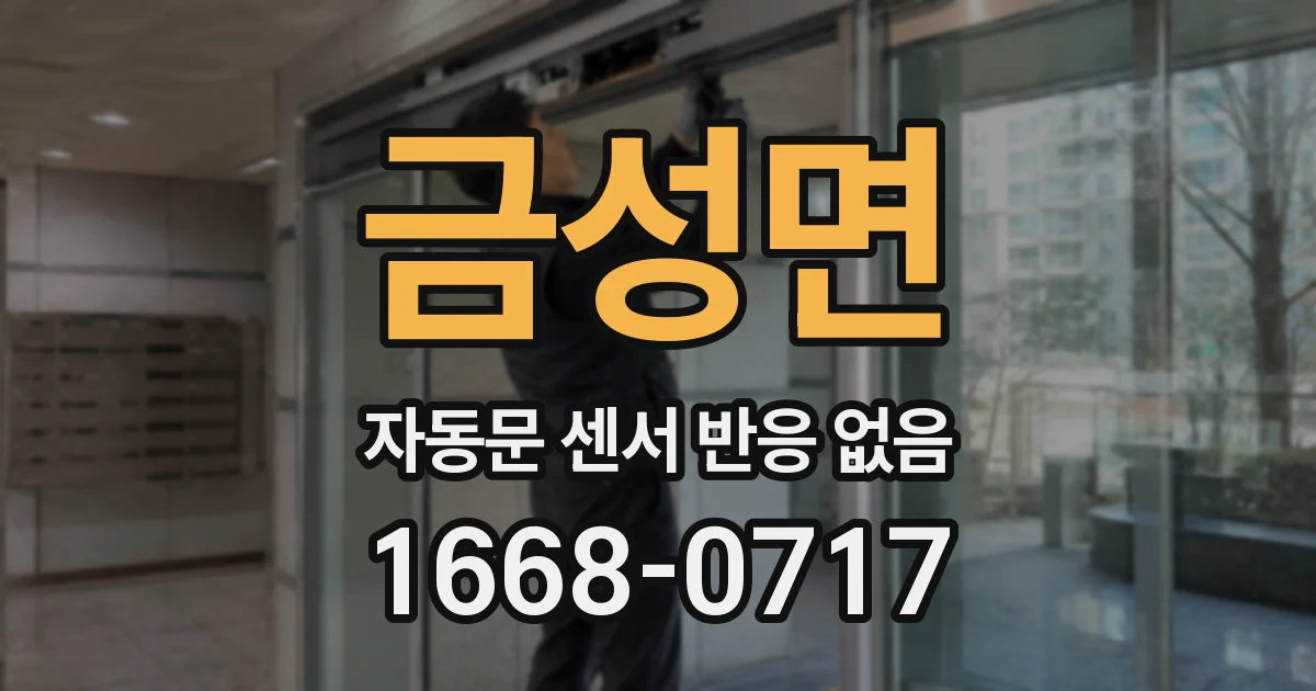 금성면 자동문 센서 반응 없음