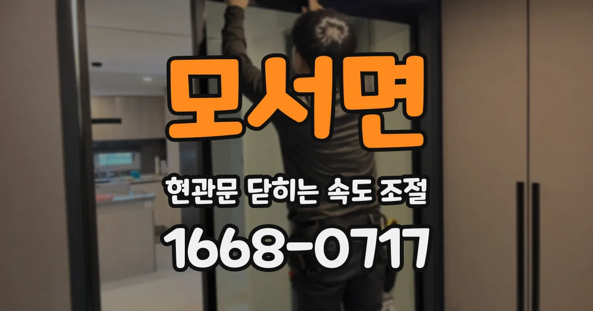 모서면 현관문 닫히는 속도 조절