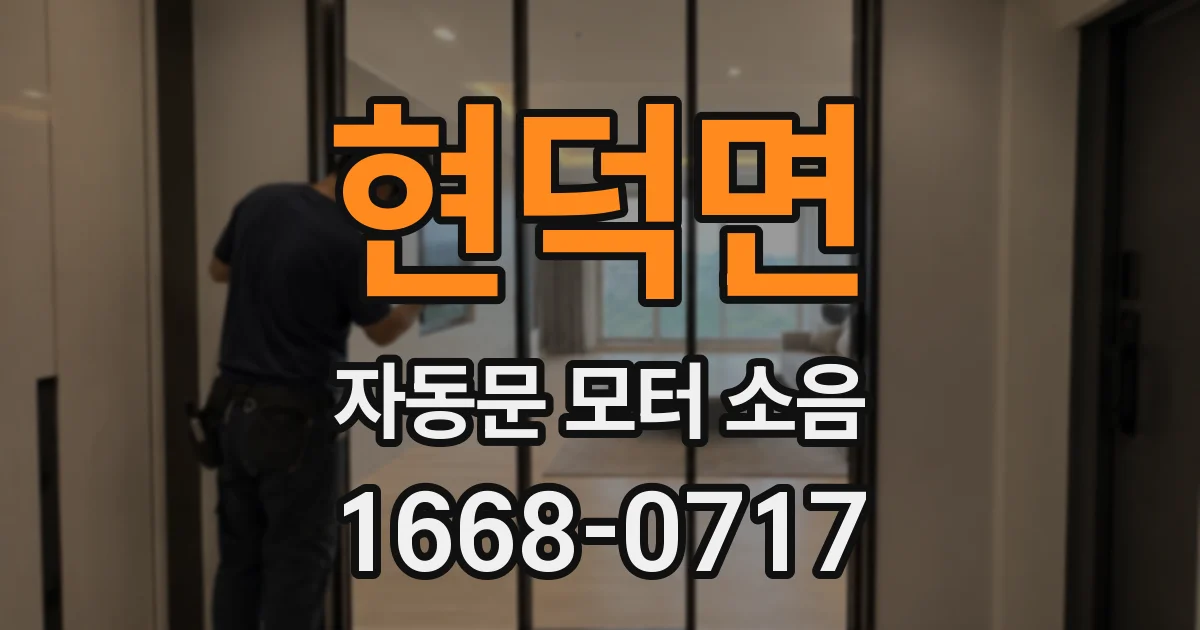 현덕면 자동문 모터 소음