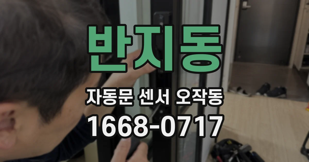 반지동 자동문 센서 오작동