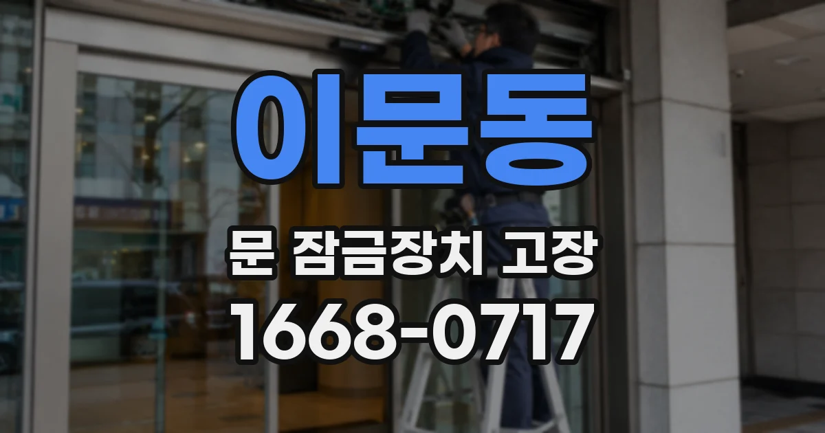 이문동 문 잠금장치 고장