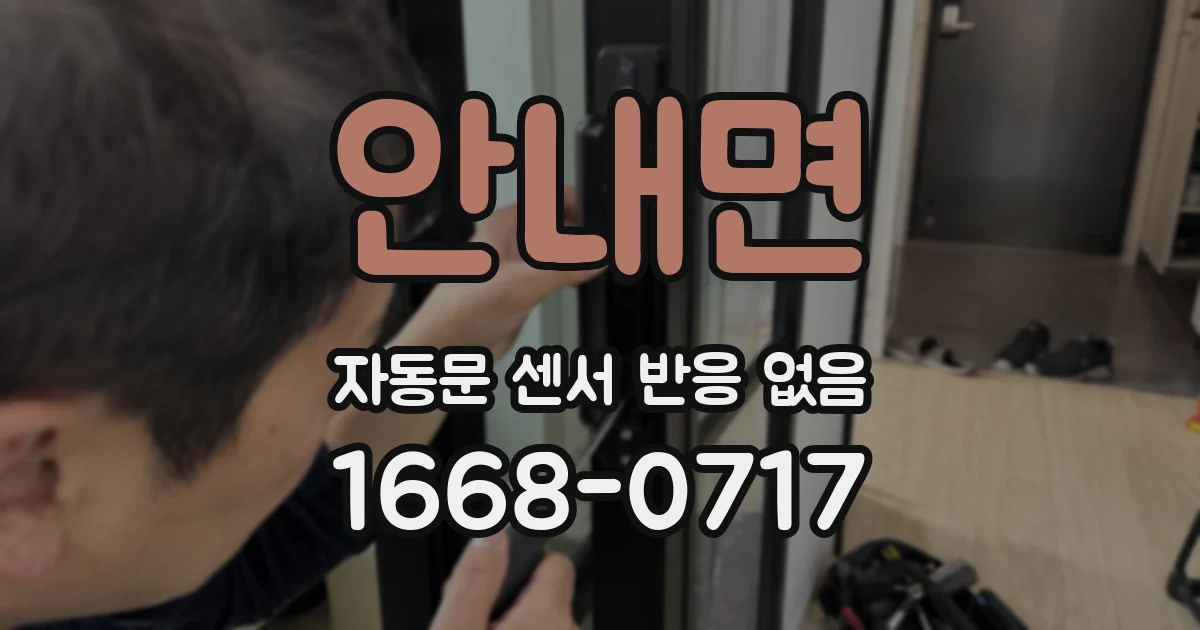 안내면 자동문 센서 반응 없음
