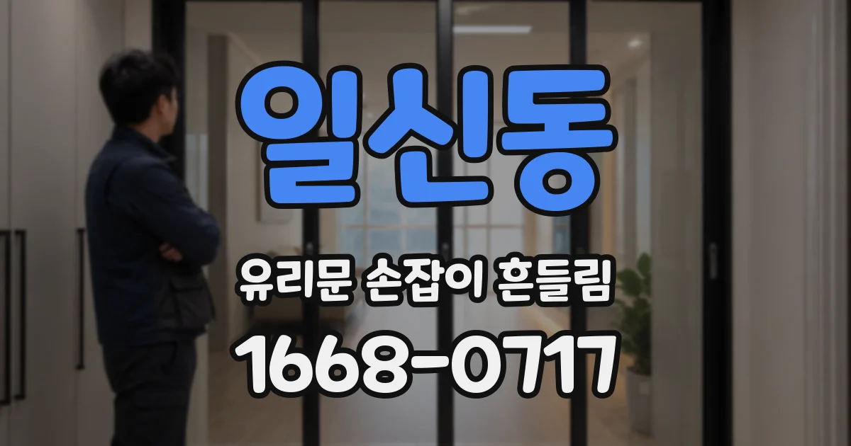 일신동 유리문 손잡이 흔들림