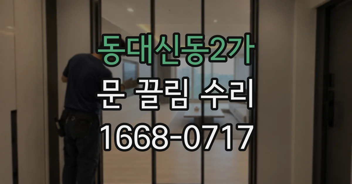 동대신동2가 문 끌림 수리