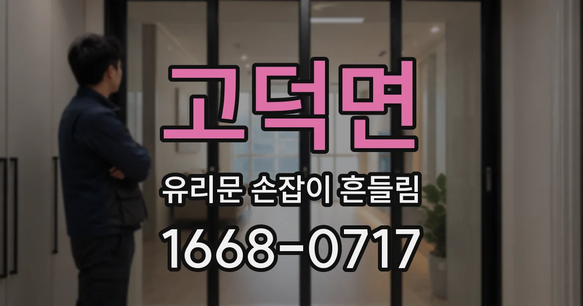고덕면 유리문 손잡이 흔들림