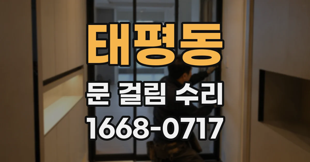 태평동 문 걸림 수리