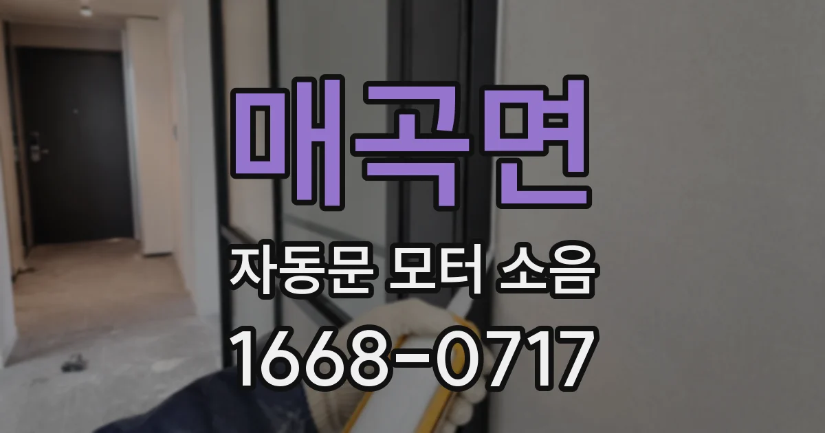 매곡면 자동문 모터 소음