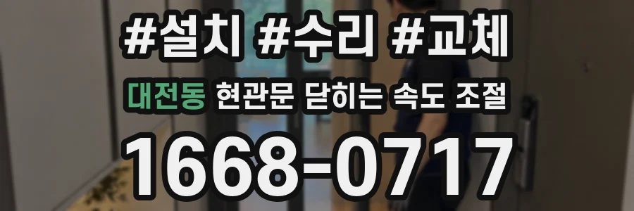 대전동 현관문 닫히는 속도 조절