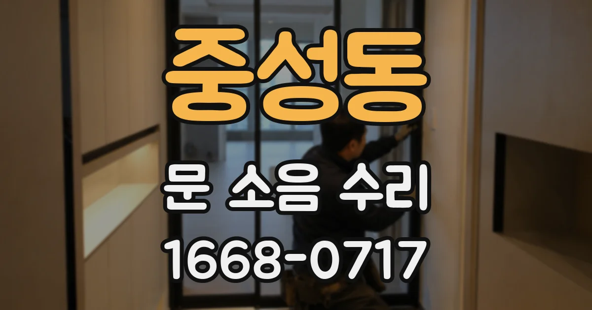 중성동 문 소음 수리