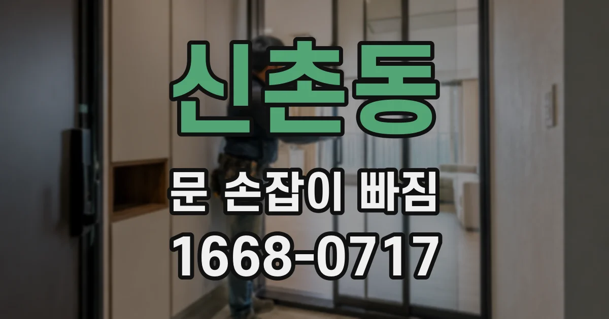 신촌동 문 손잡이 빠짐