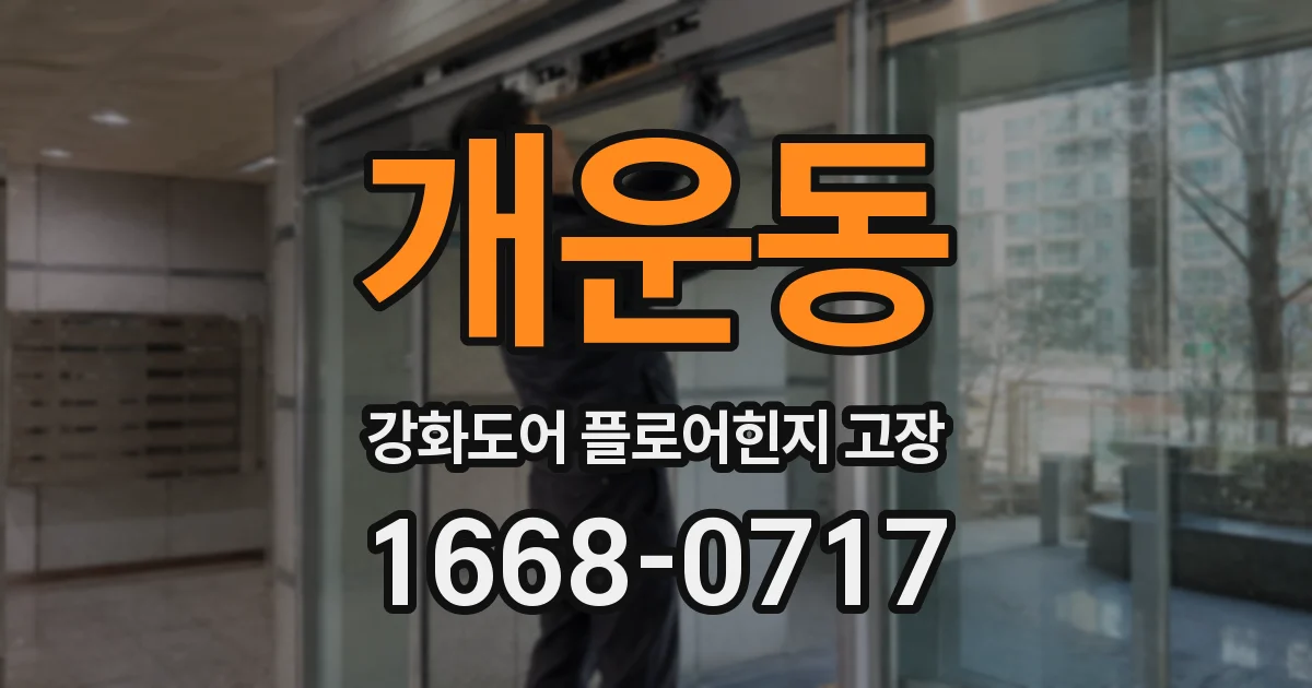 개운동 강화도어 플로어힌지 고장