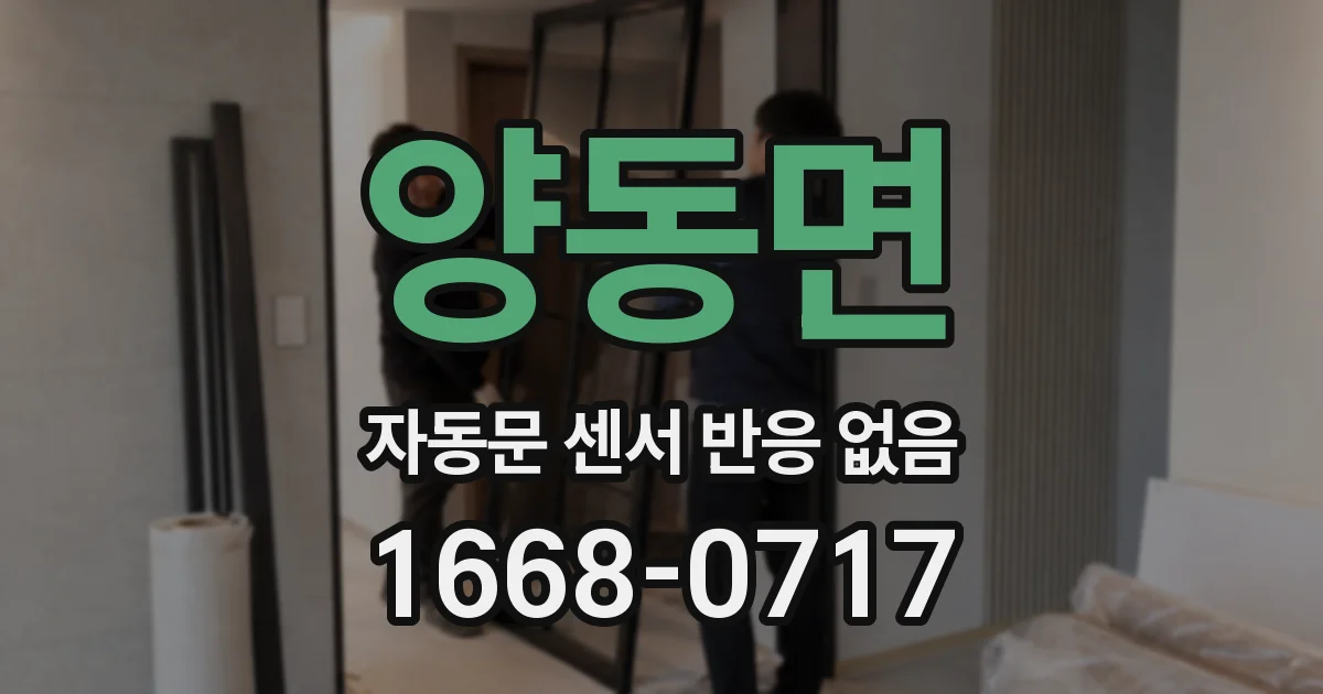 양동면 자동문 센서 반응 없음