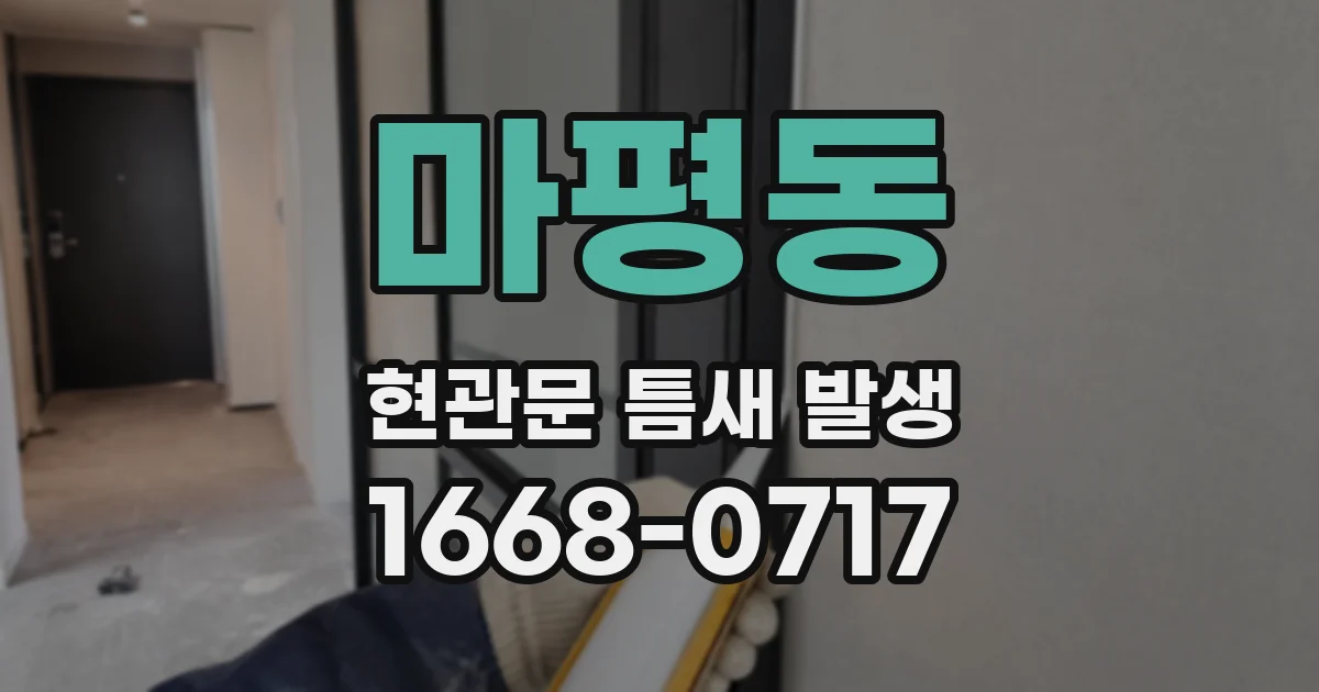 마평동 현관문 틈새 발생