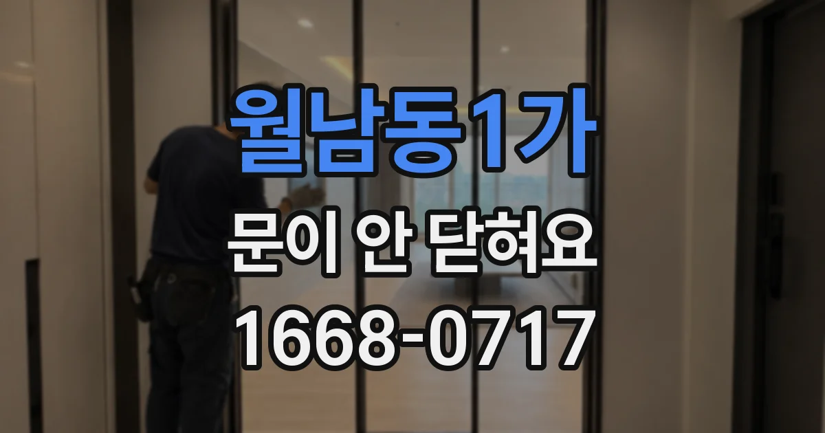 월남동1가 문이 안 닫혀요
