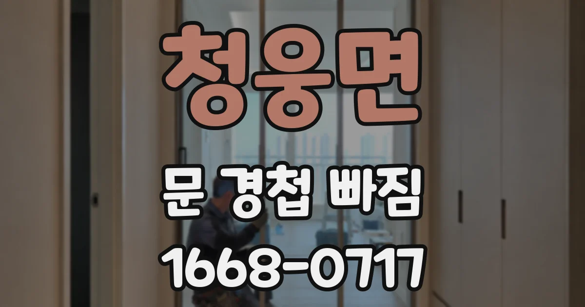 청웅면 문 경첩 빠짐