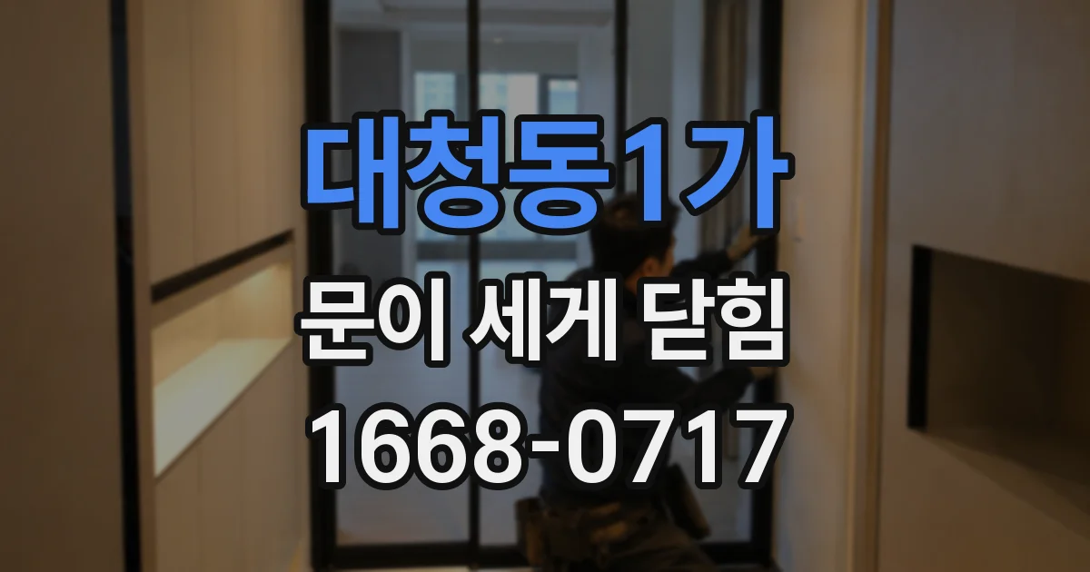 대청동1가 문이 세게 닫힘