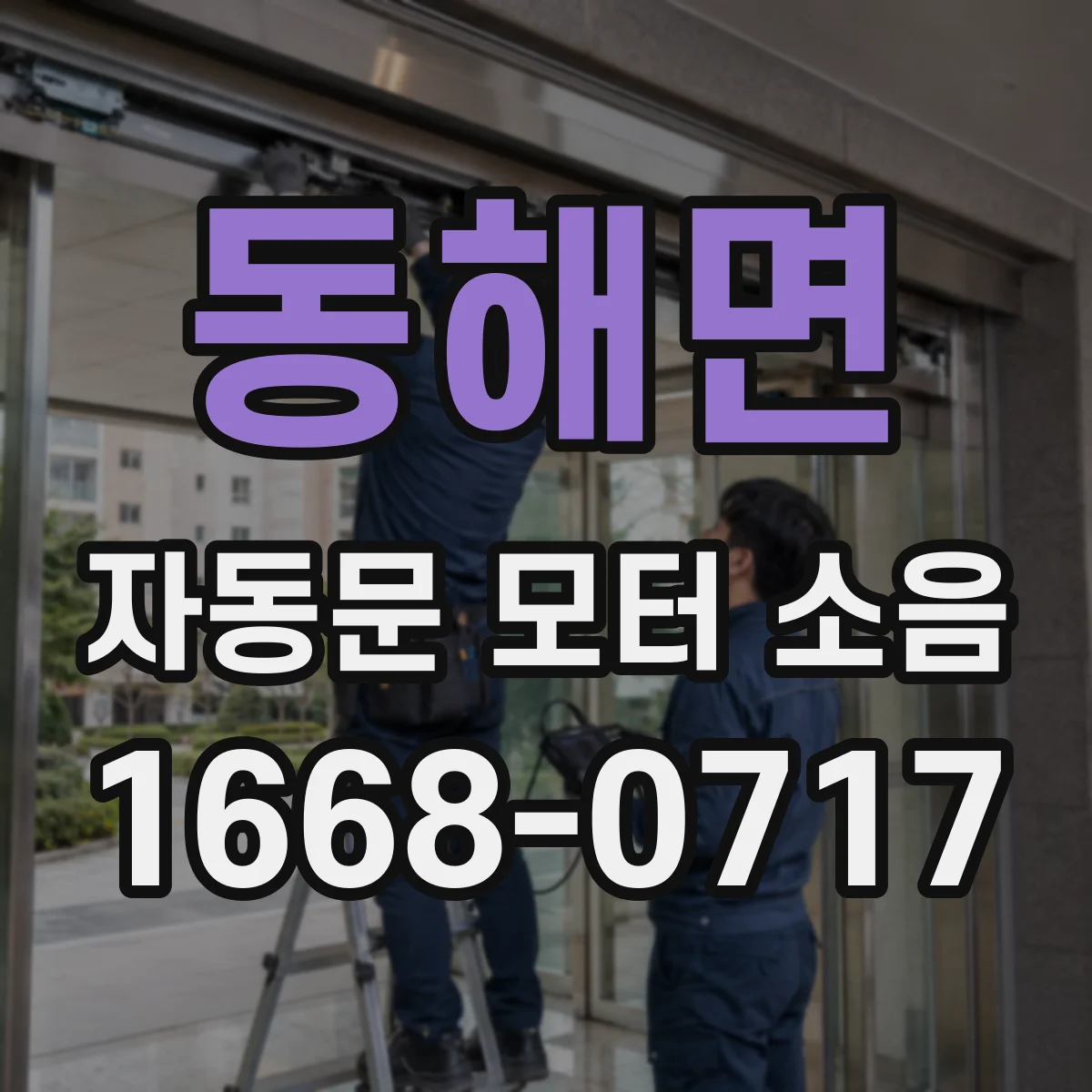 동해면 자동문 모터 소음