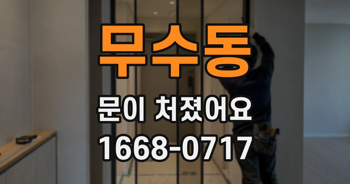 무수동 문이 처졌어요