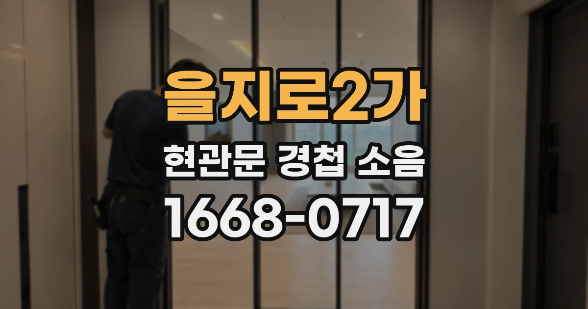 을지로2가 현관문 경첩 소음