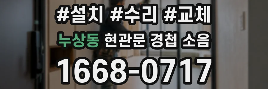 누상동 현관문 경첩 소음