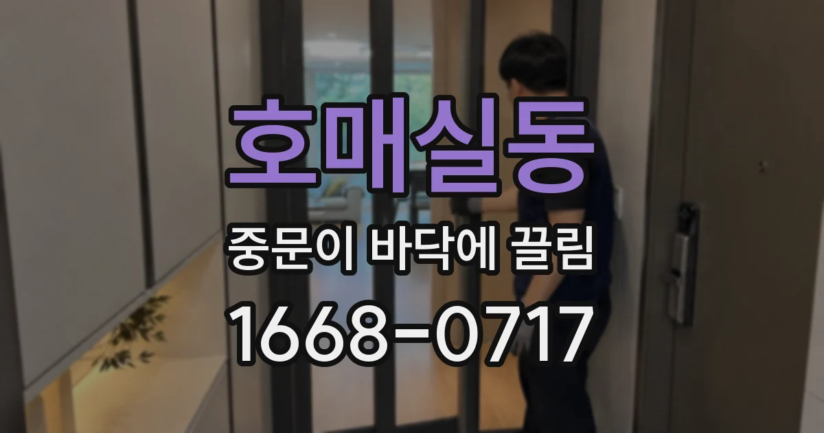 호매실동 중문이 바닥에 끌림