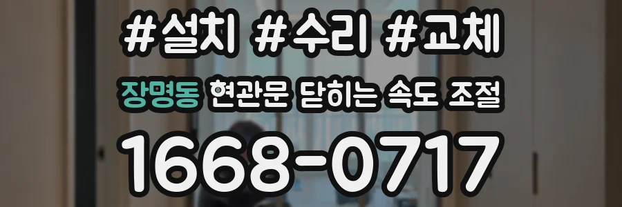 장명동 현관문 닫히는 속도 조절