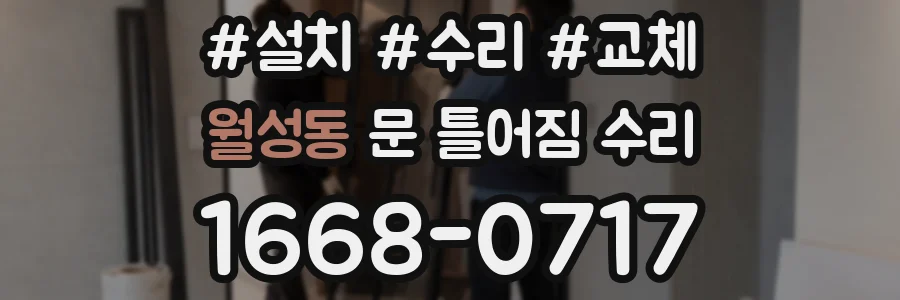 월성동 문 틀어짐 수리