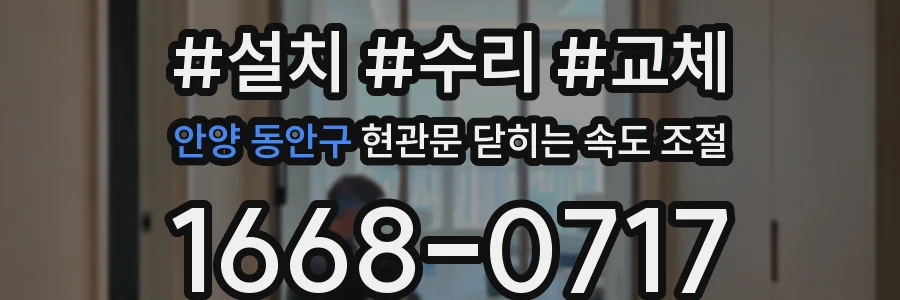 안양 동안구 현관문 닫히는 속도 조절