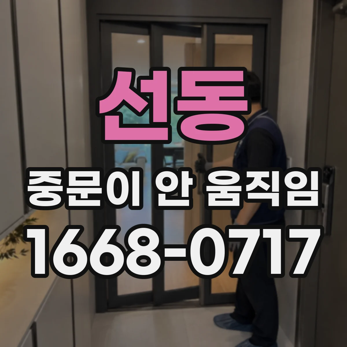 선동 중문이 안 움직임