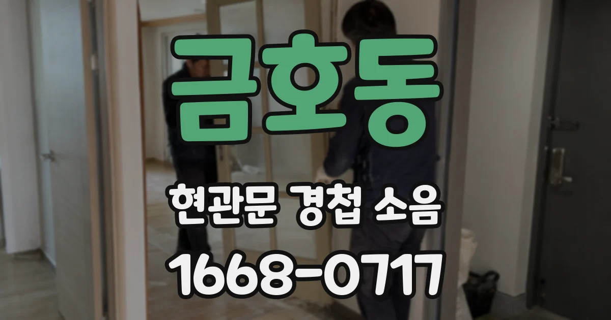 금호동 현관문 경첩 소음