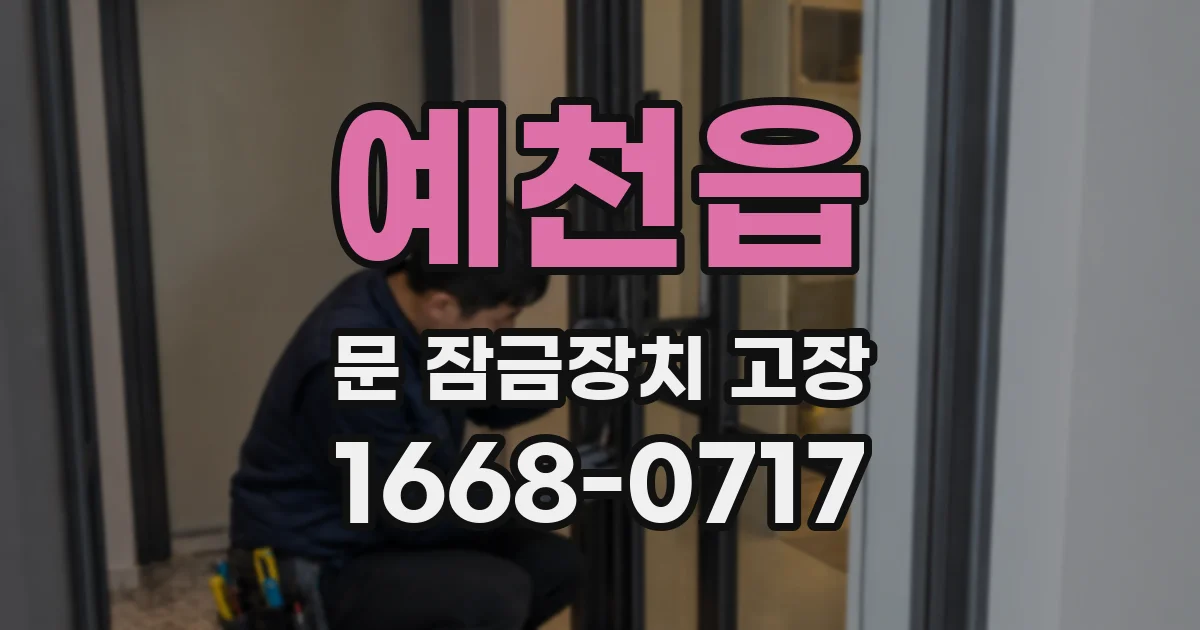 예천읍 문 잠금장치 고장