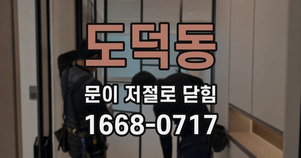 도덕동 문이 저절로 닫힘