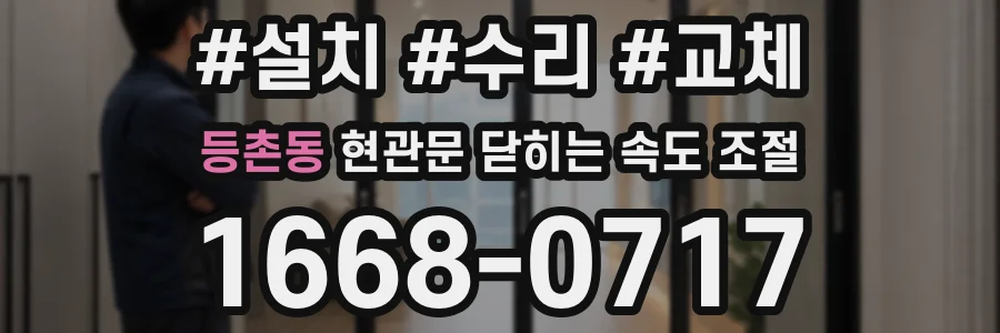 등촌동 현관문 닫히는 속도 조절