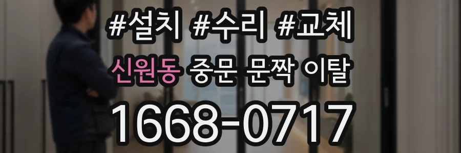 신원동 중문 문짝 이탈