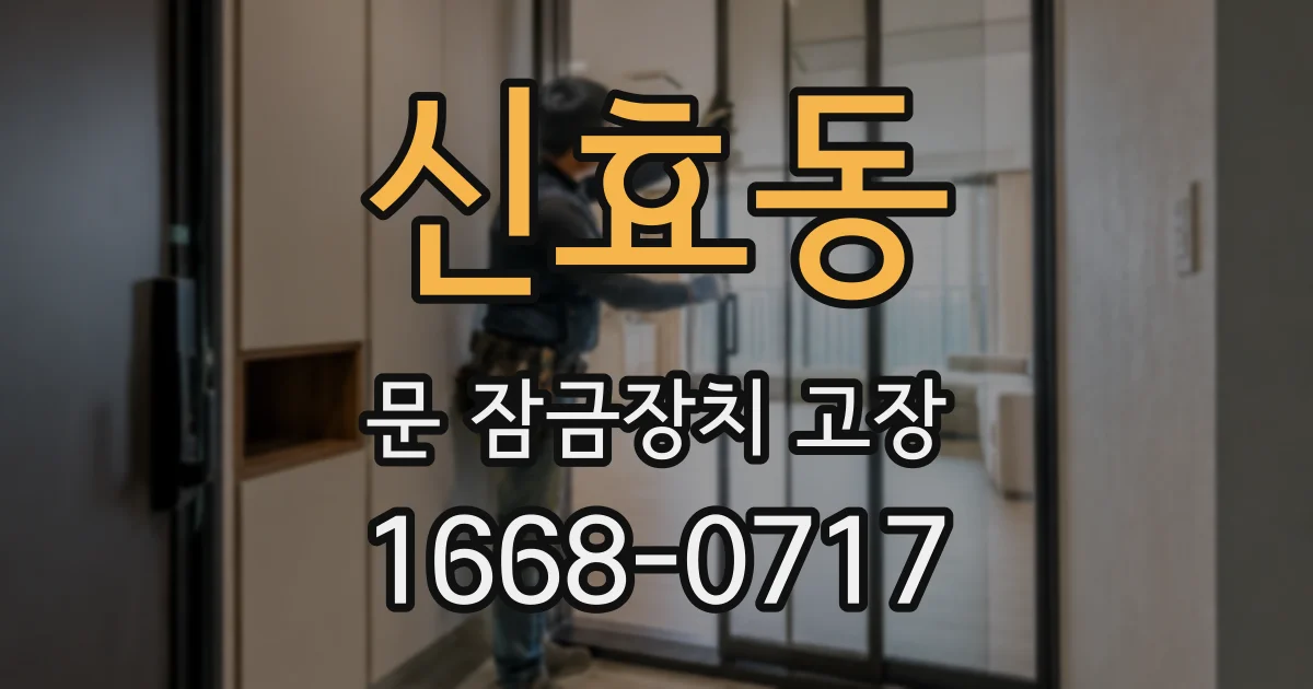 신효동 문 잠금장치 고장