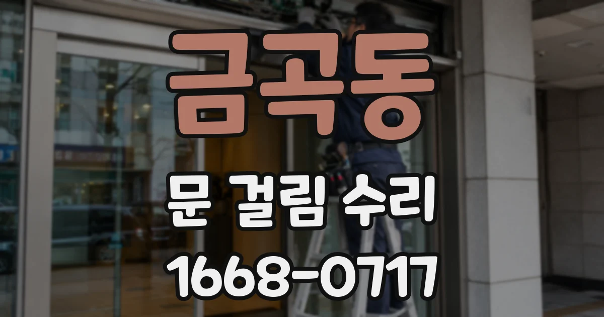 금곡동 문 걸림 수리