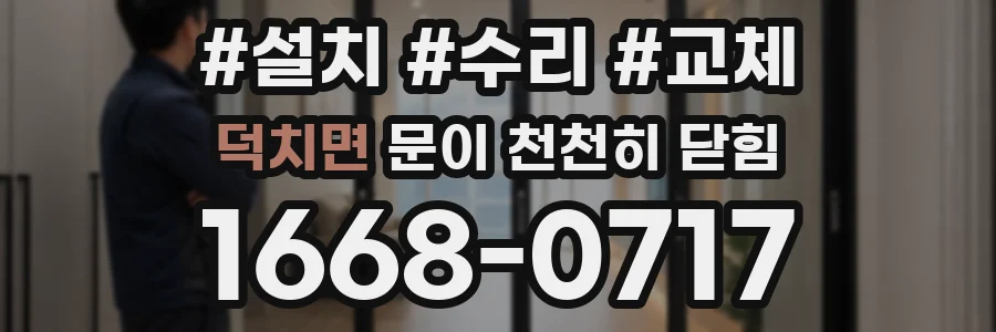 덕치면 문이 천천히 닫힘