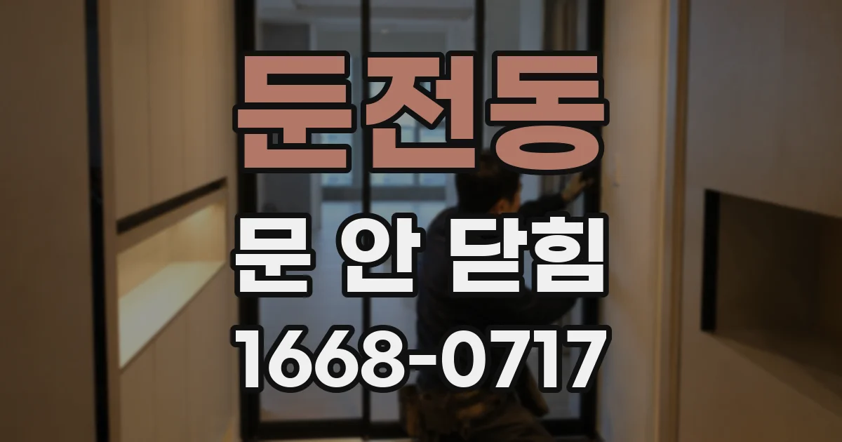 둔전동 문 안 닫힘