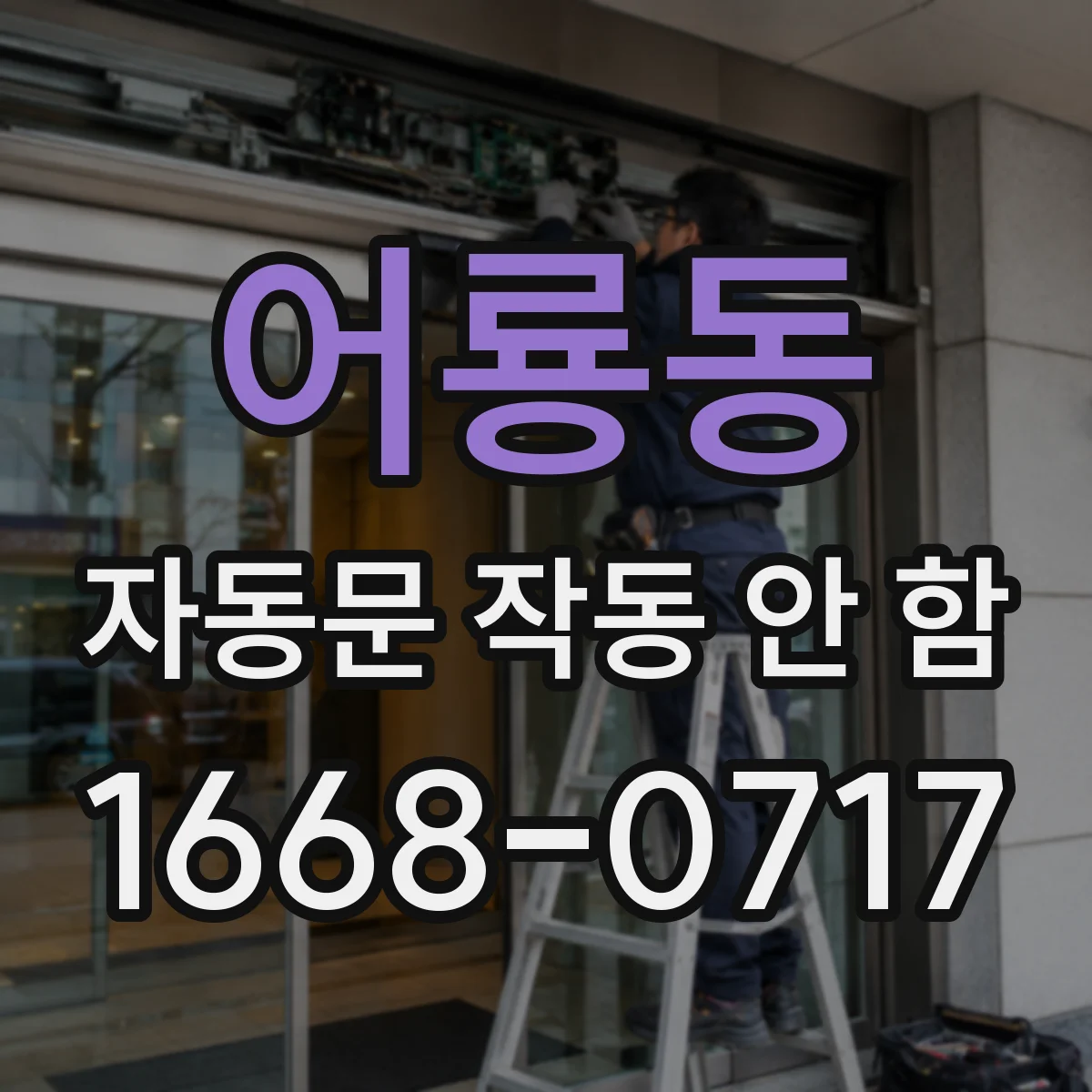 어룡동 자동문 작동 안 함