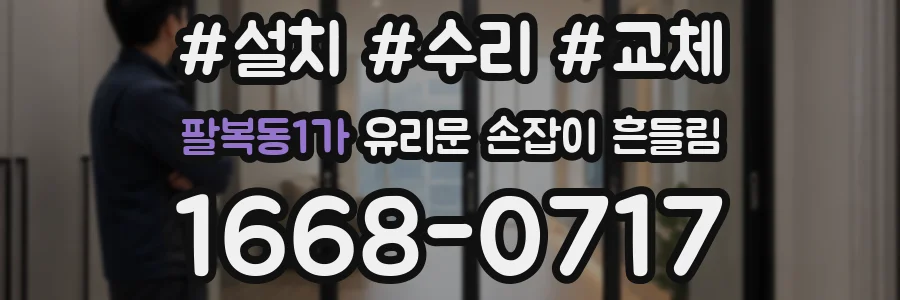 팔복동1가 유리문 손잡이 흔들림