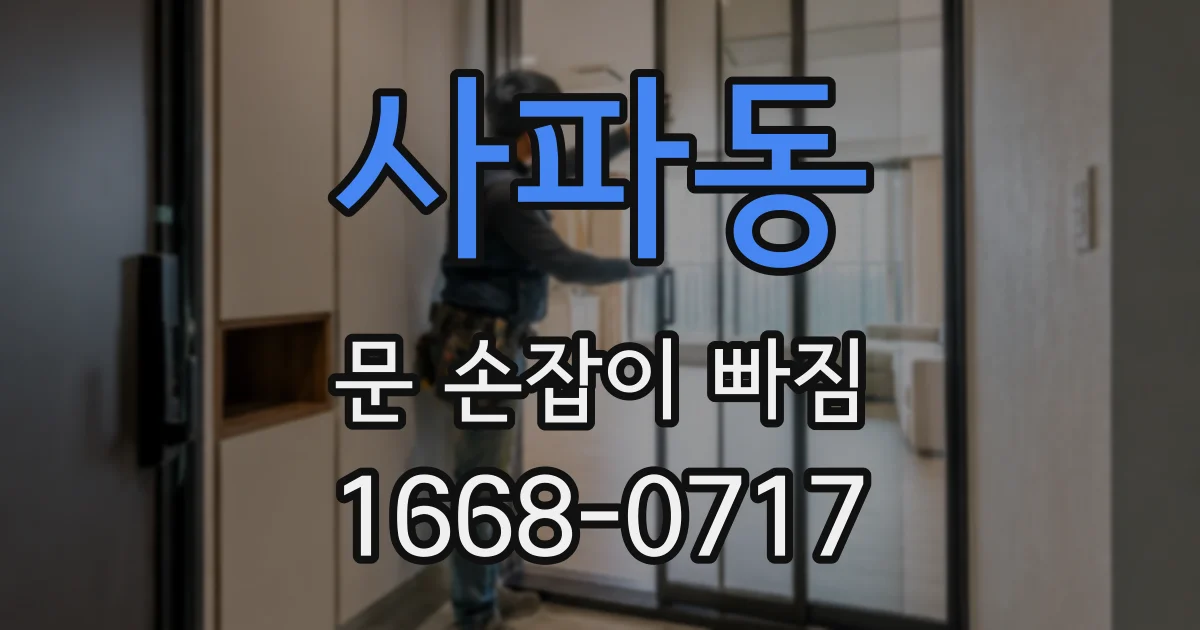 사파동 문 손잡이 빠짐