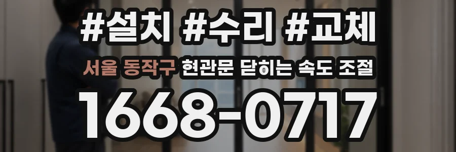 서울 동작구 현관문 닫히는 속도 조절