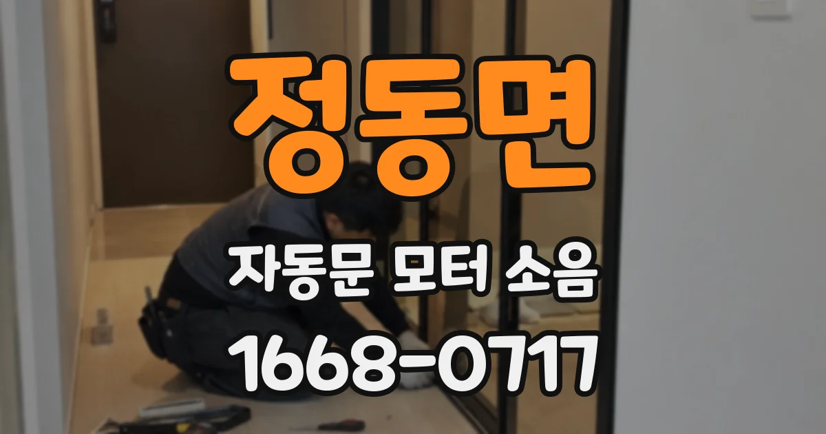 정동면 자동문 모터 소음